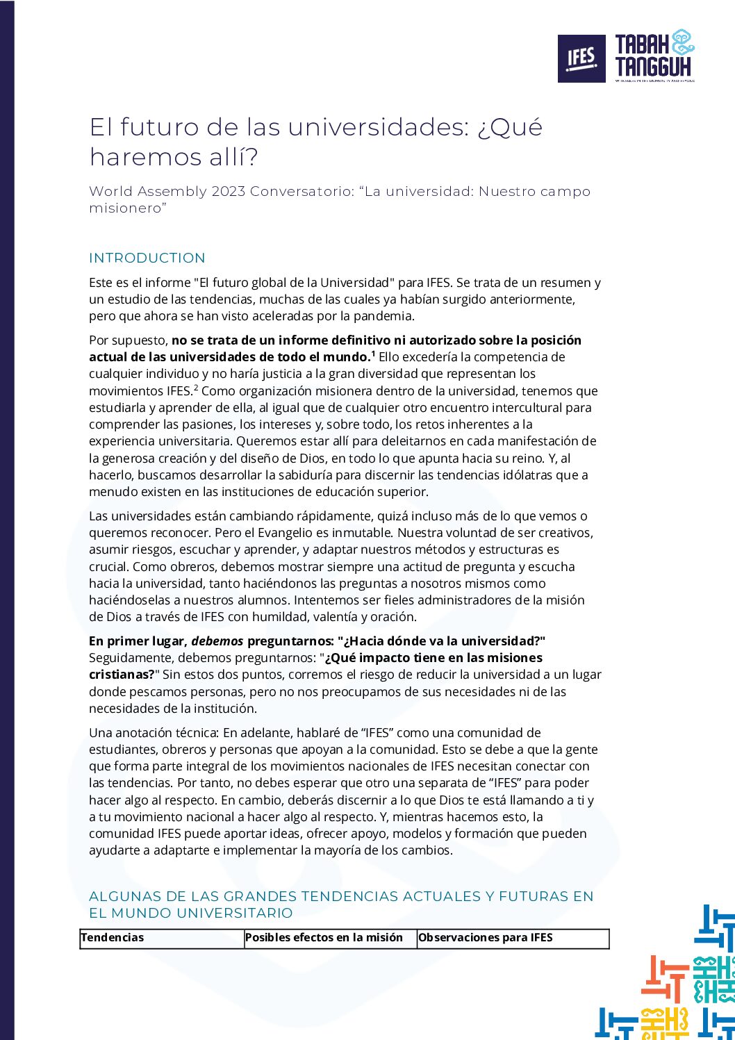 La universidad: Nuestro campo misionero (2)