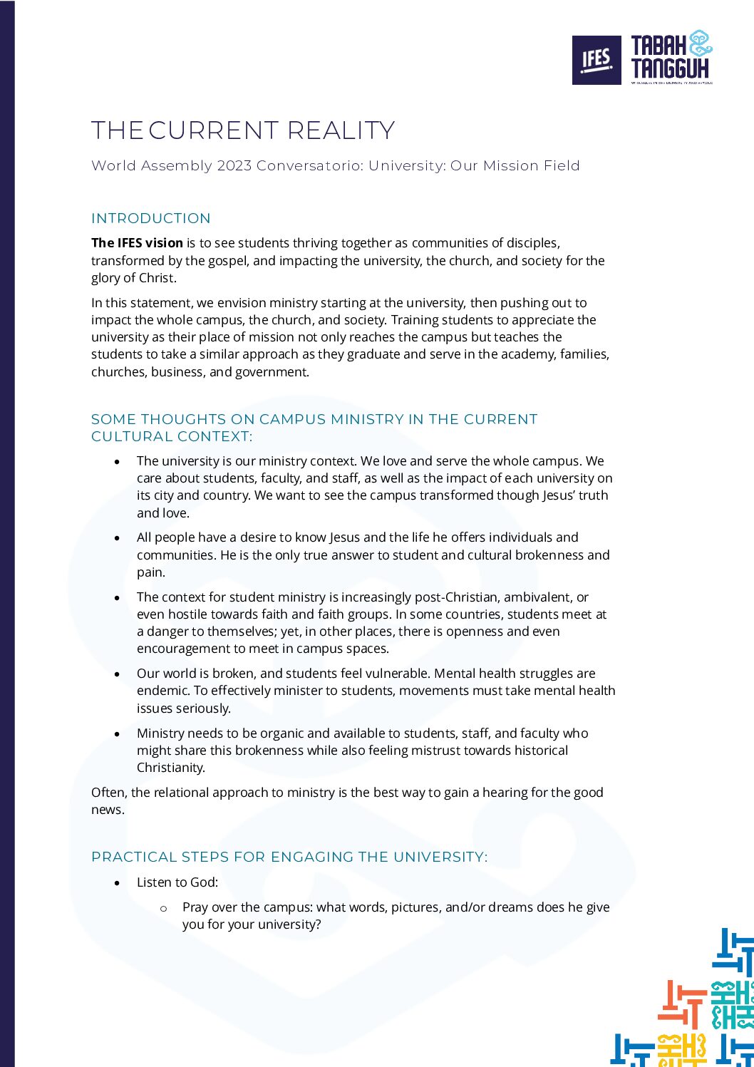 The University: Our Mission Field (3)